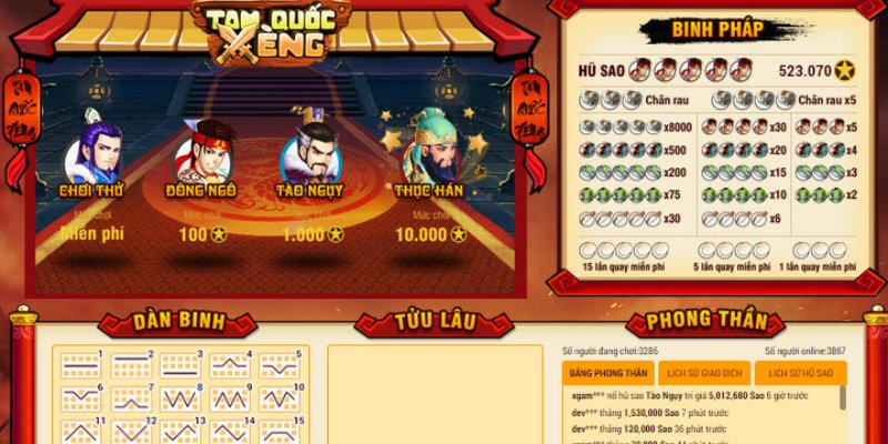 Mẹo chơi Tam Quốc Xèng Bet168vn hiệu quả