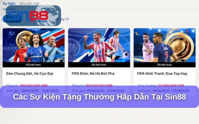Các sự kiện tặng thưởng hấp dẫn